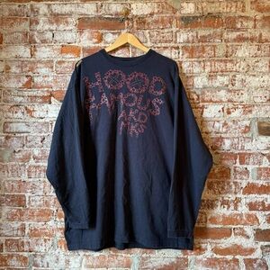 Akademiks Black Long Sleeve Tee with Red Graphic